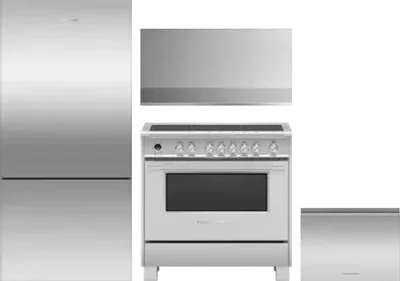 4 Piece Package Includes Refrigerator, Range, Hood And Dishwasher